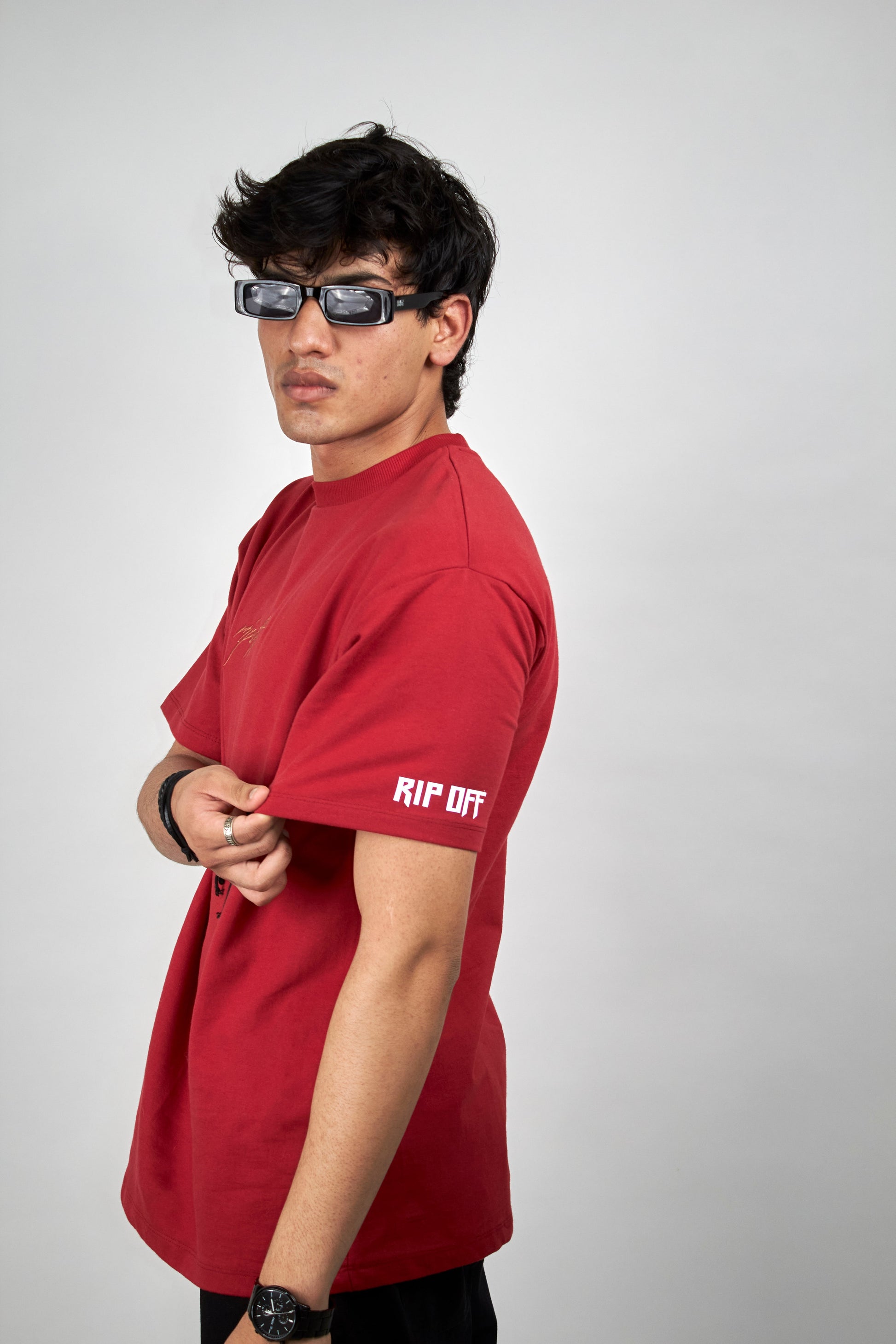 Firebrick red (Oversized Tshirts) by Ripoff