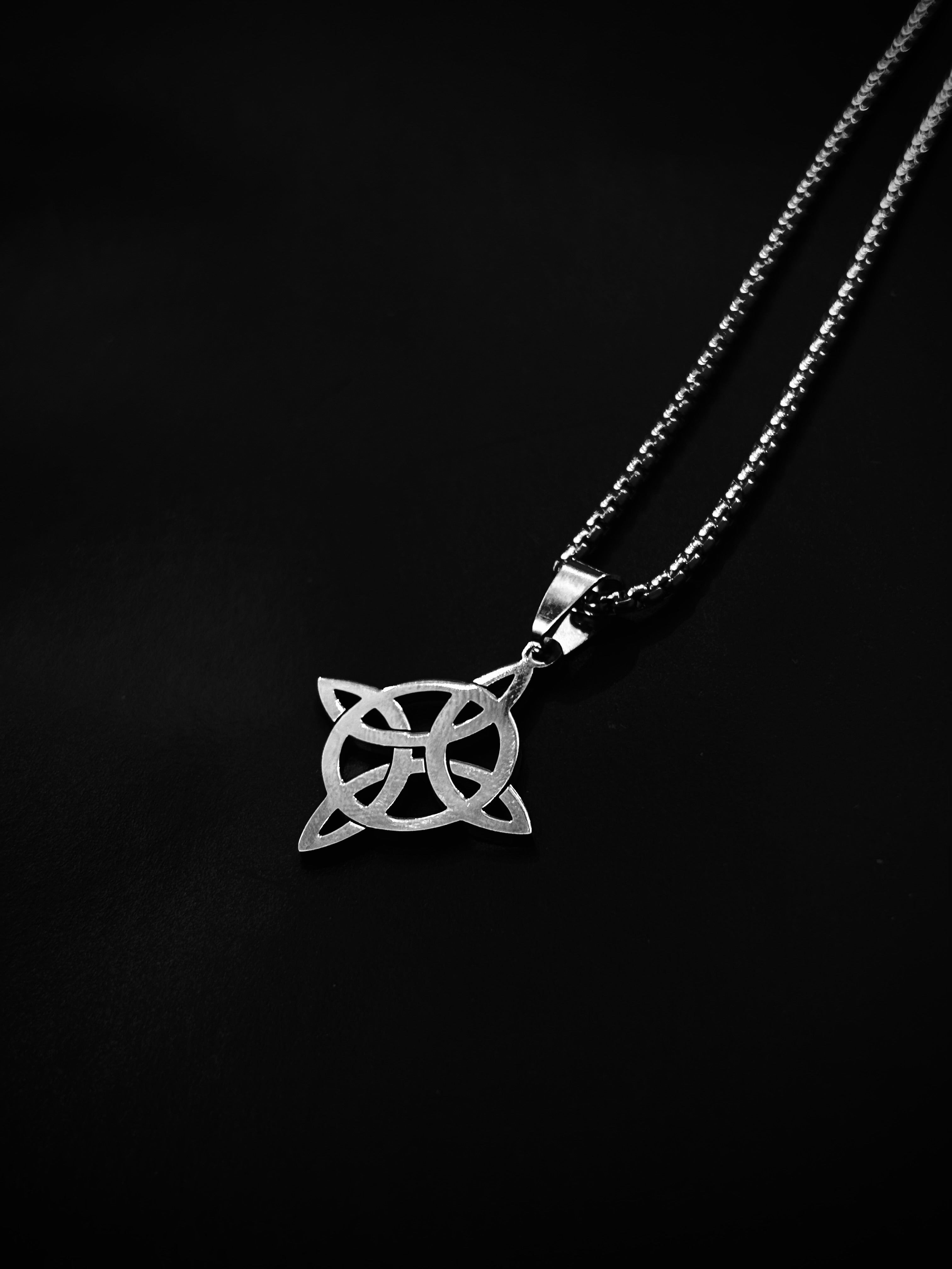 Silver cult logo chain