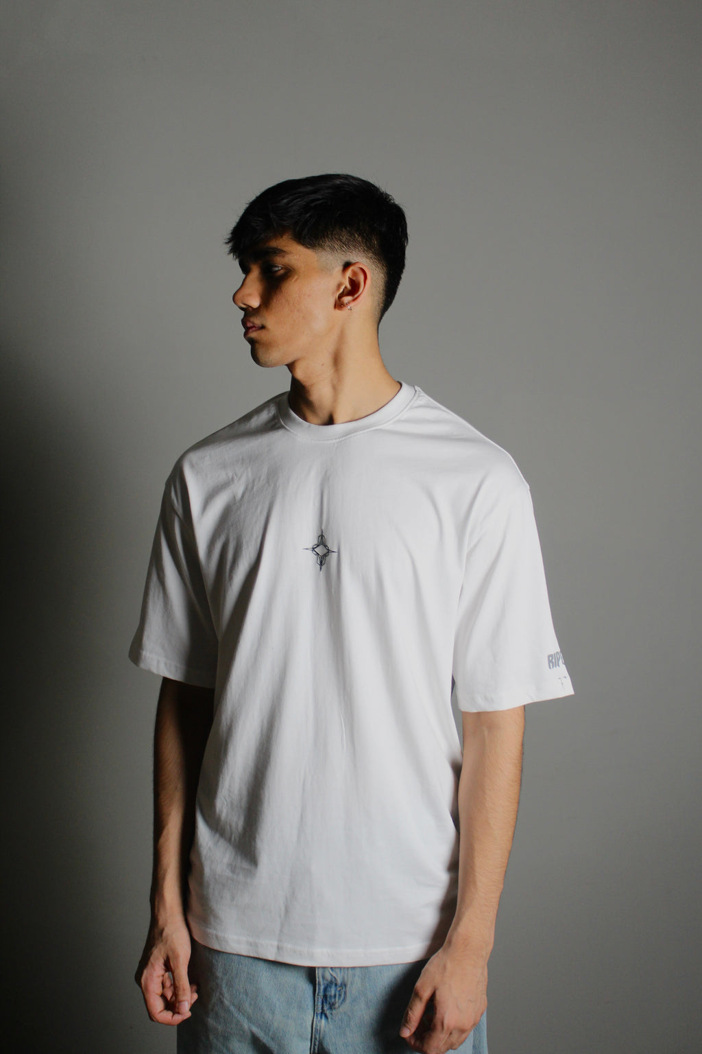 White basic tee