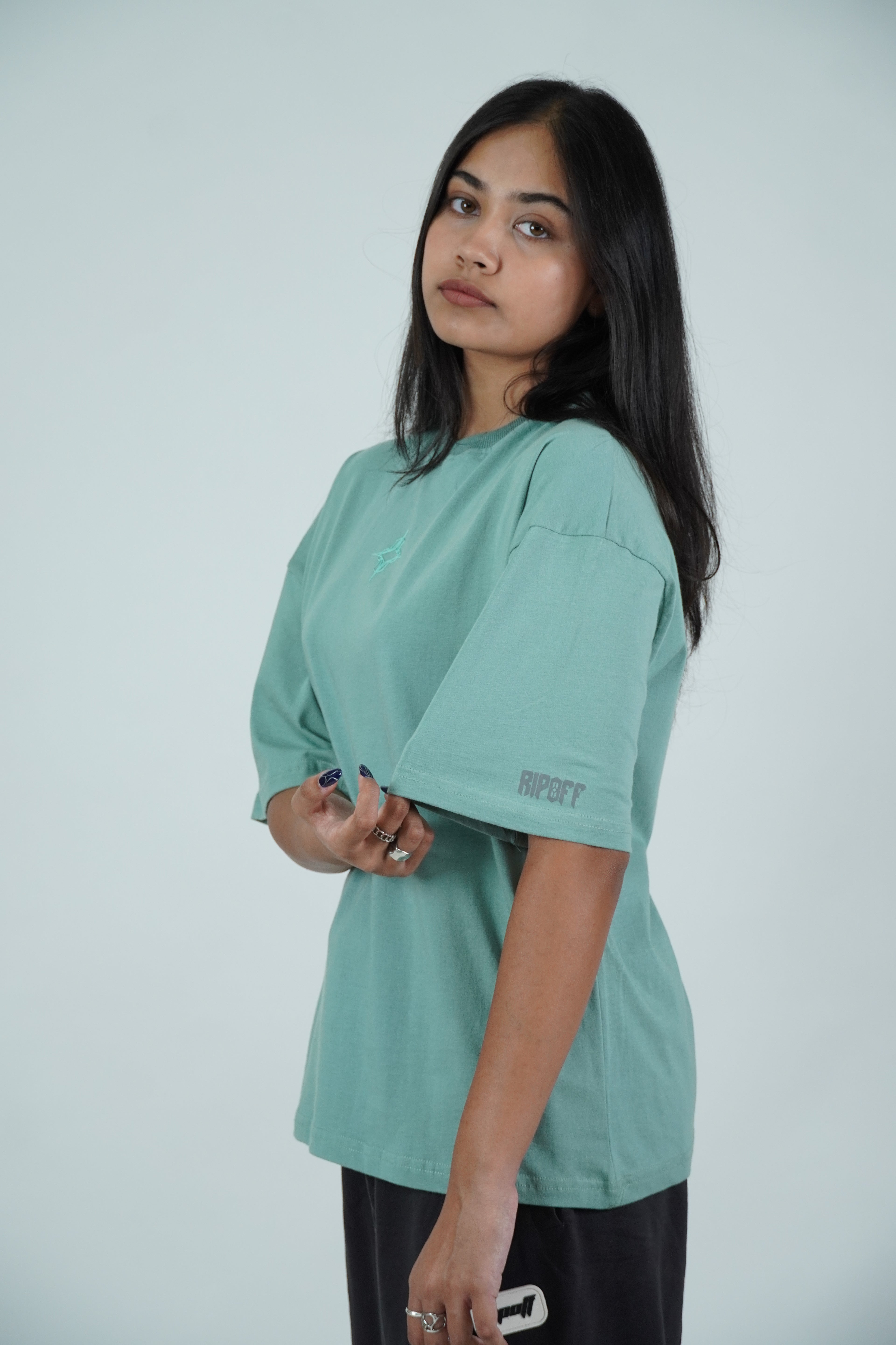 Mint green tee (Oversized)