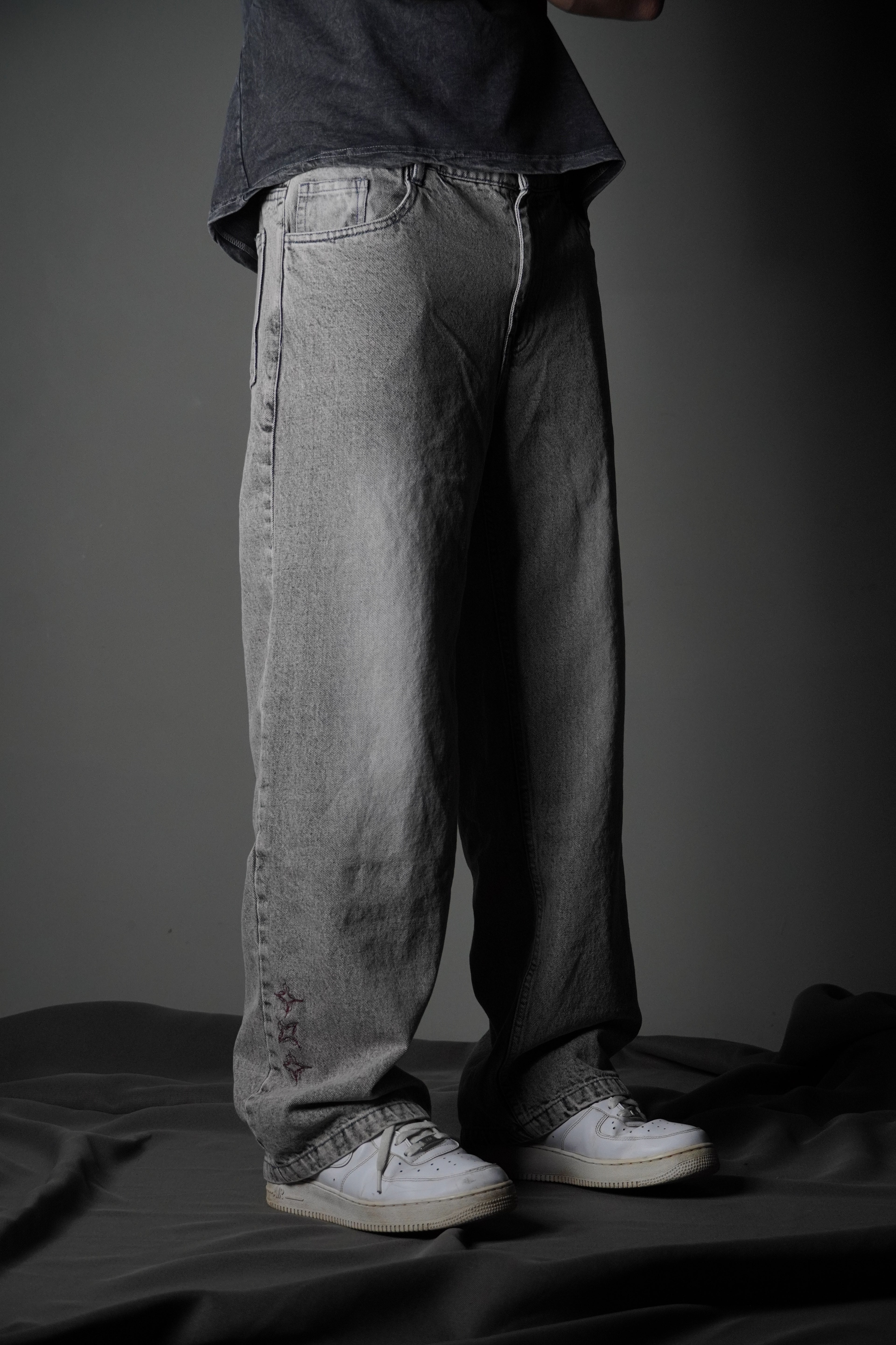 Tigerback grey denim