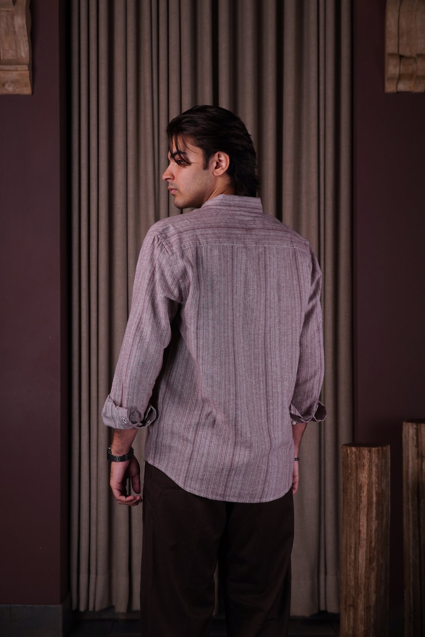 Maroon flannel shirt