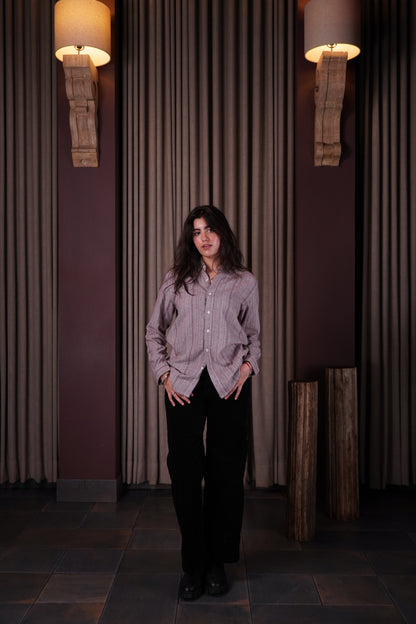 Maroon flannel shirt