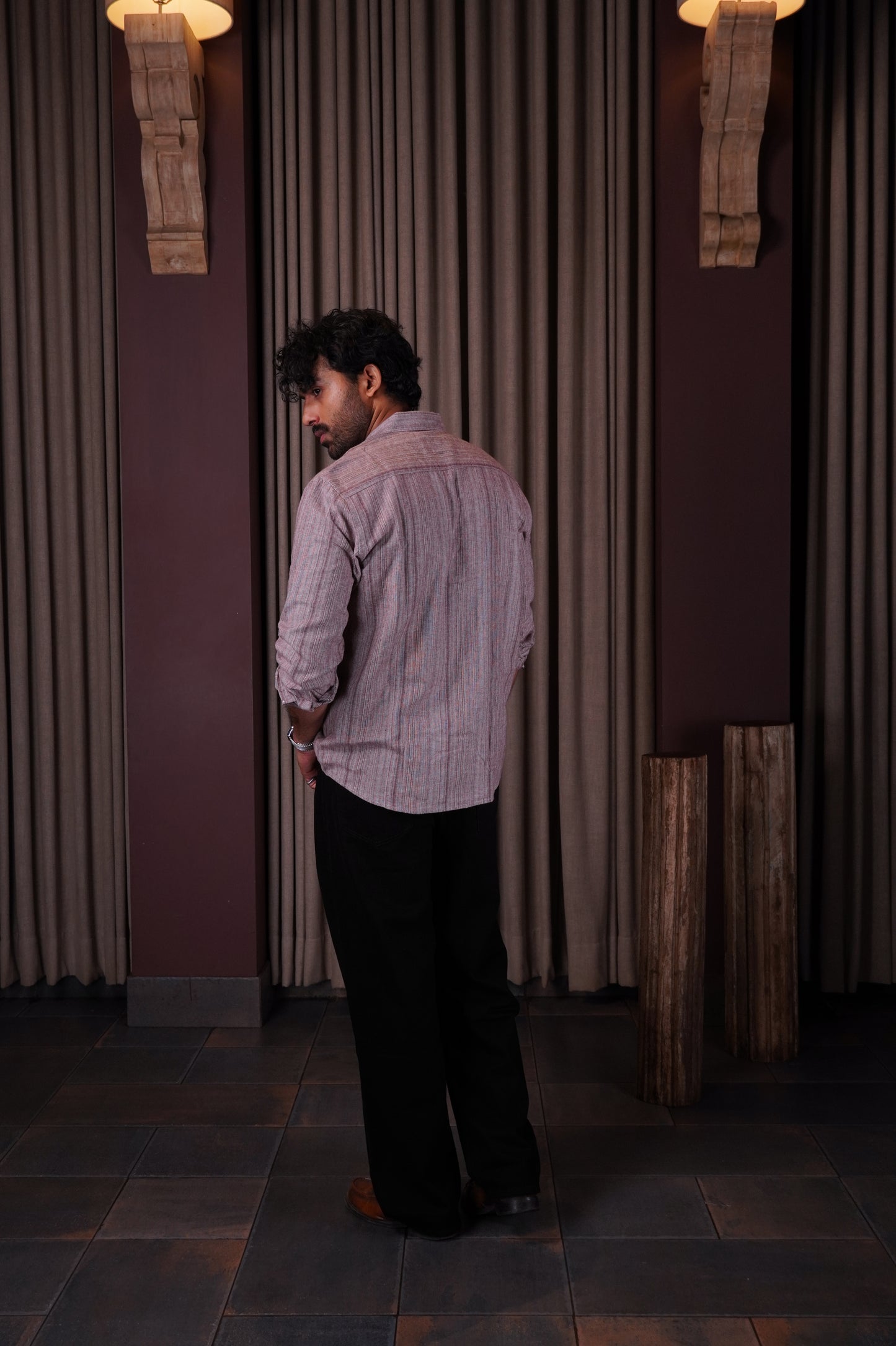 Maroon flannel shirt