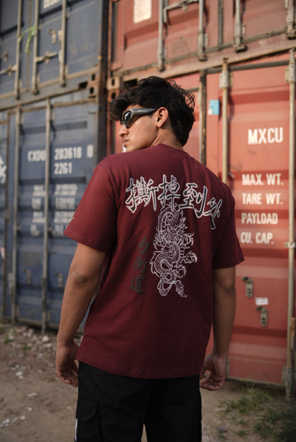 Maroon Dragon Tee