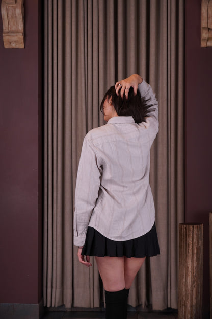 White flannel shirt