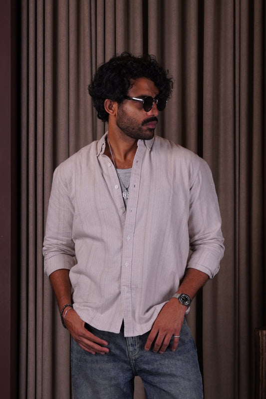 White flannel shirt