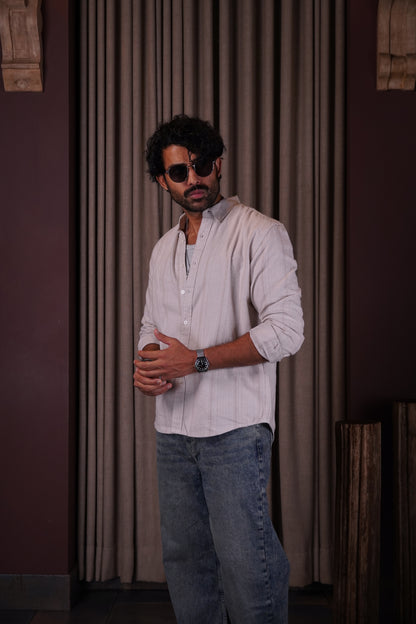 White flannel shirt