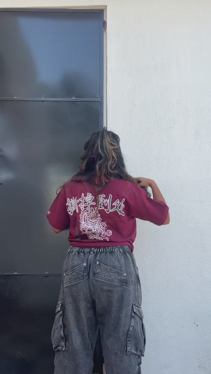 Maroon Dragon Tee