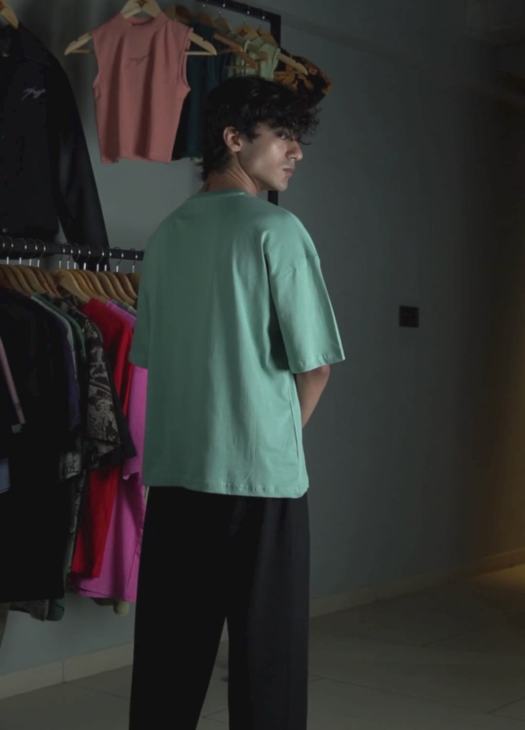 Mint green tee (Oversized)