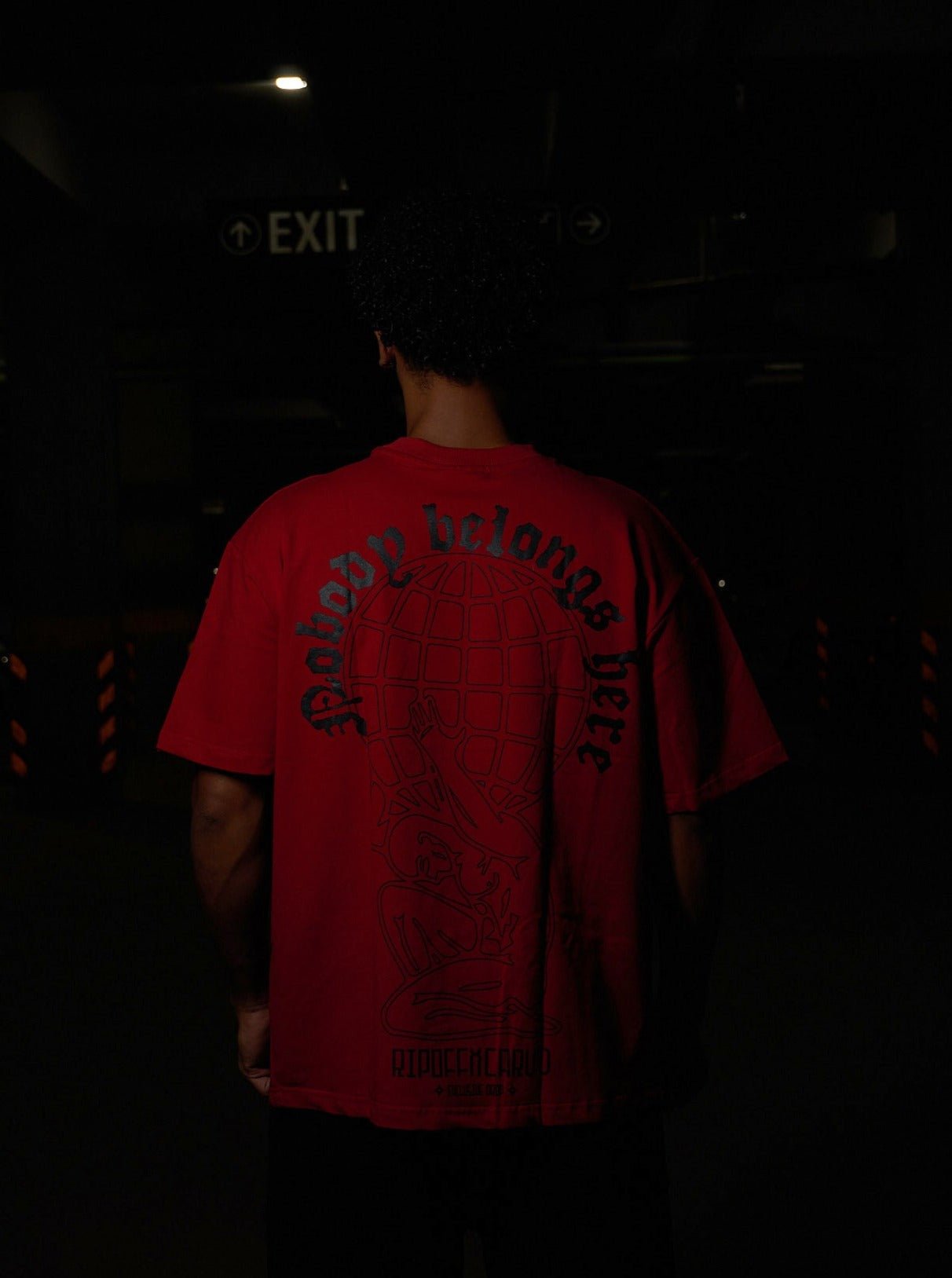 Red pill tee (Oversized Tshirts) by Ripoff